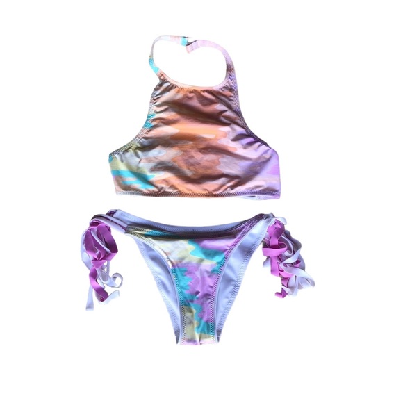 Awesome Belusso Revolve Rainbow Haltee style Camouflage Bikini. - Picture 1 of 9